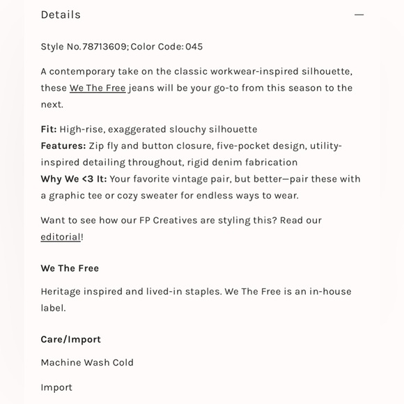 Free People Tinsley Baggy High Rise in the color Ripper (light blue) Size 29 - Picture 10 of 13